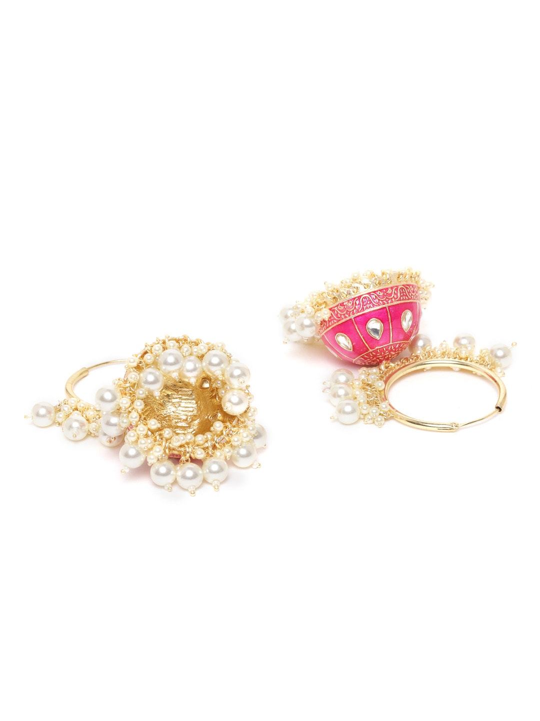 Pink Hoop & Dome Handcrafted Jhumka