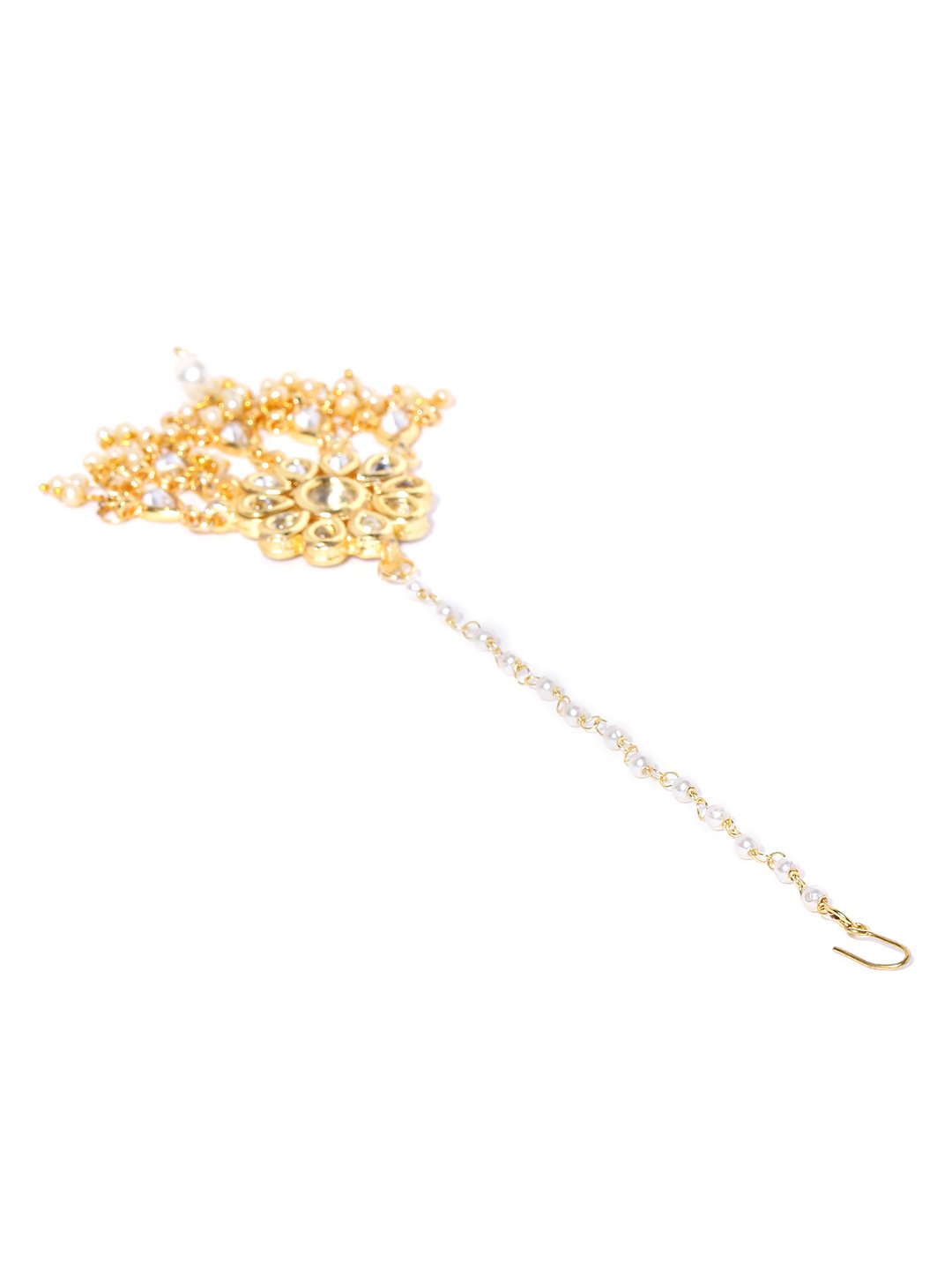 Floral Kundan Earrings with Tikka Set