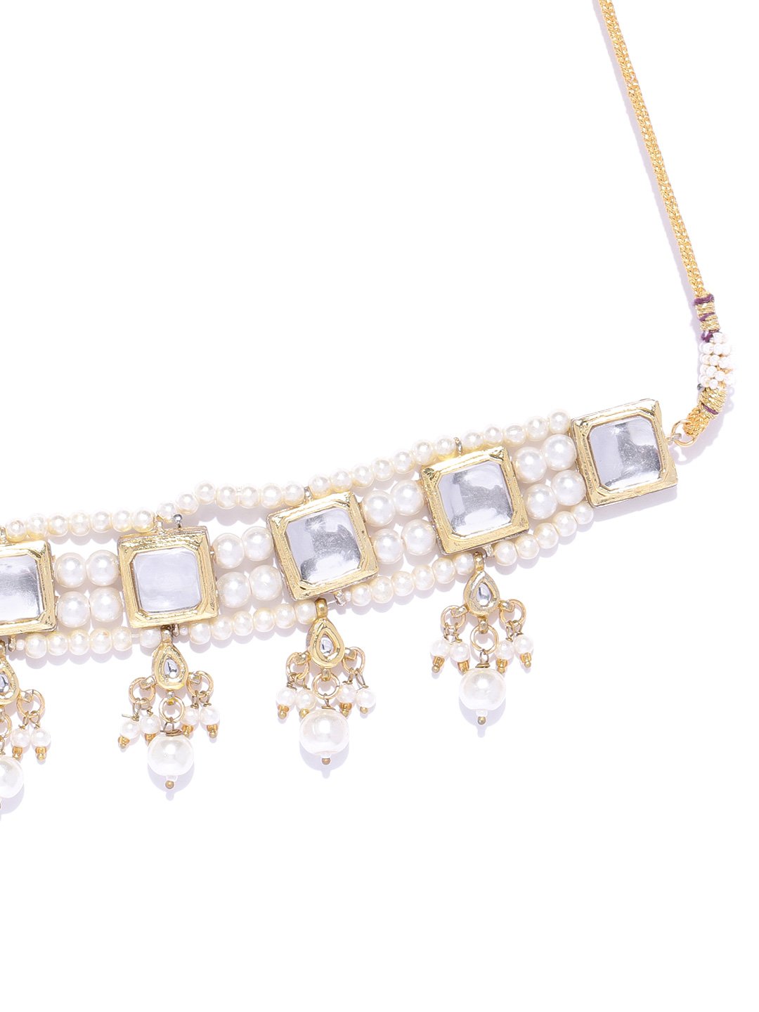 White Pearl Handcrafted Choker Necklace Set