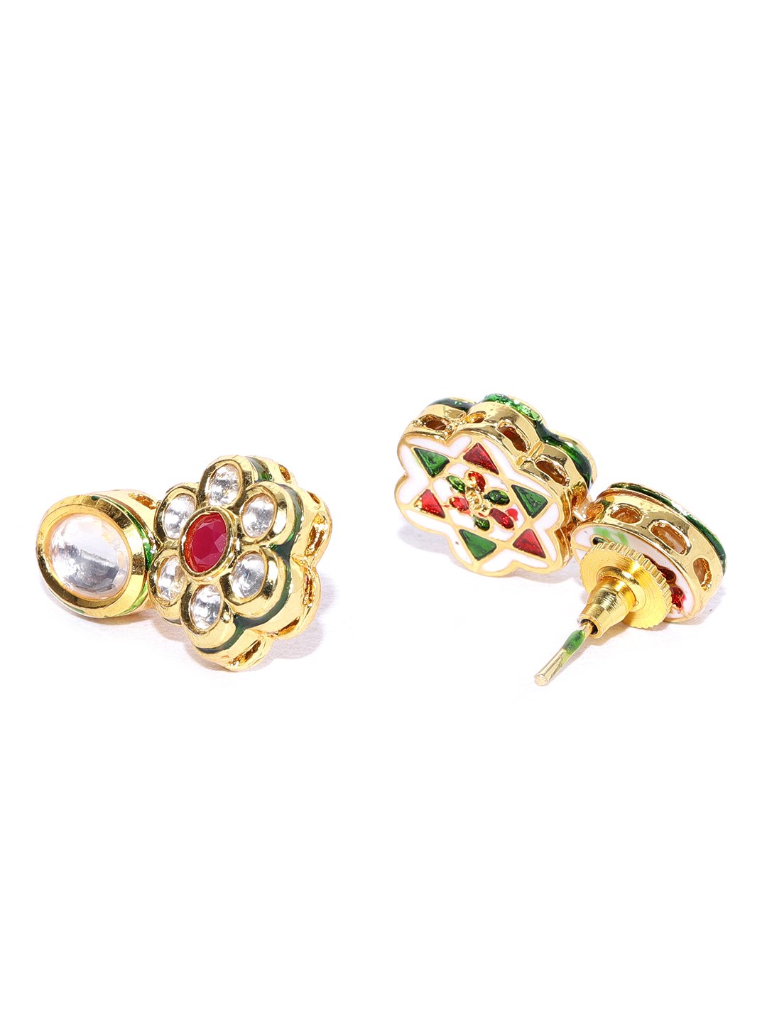 Kundan Flower Necklace Earring & Tikka Set