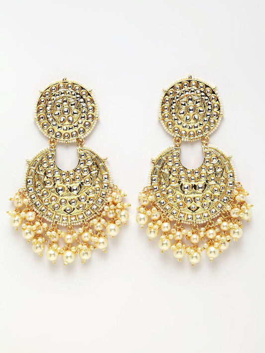 Ethnic Stone Studded Chandbali Earrings