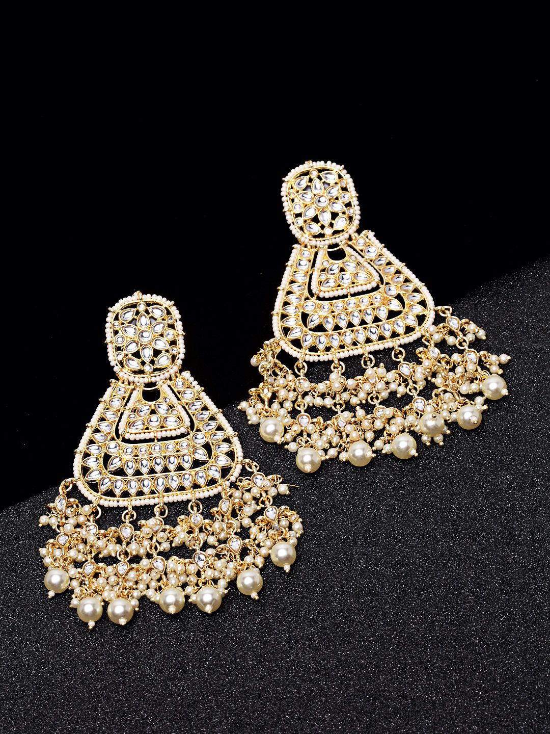 Off-White Gold Toned Drop Earrings