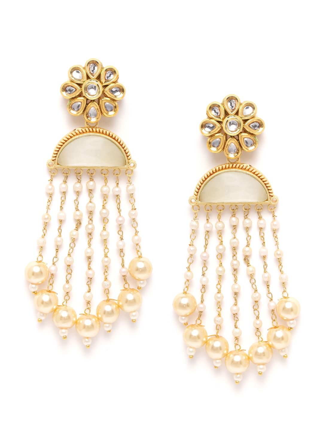 Mint Green Flower Dangling Jhumka