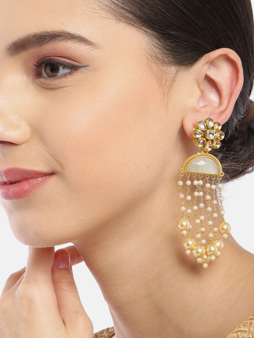 Mint Green Flower Dangling Jhumka
