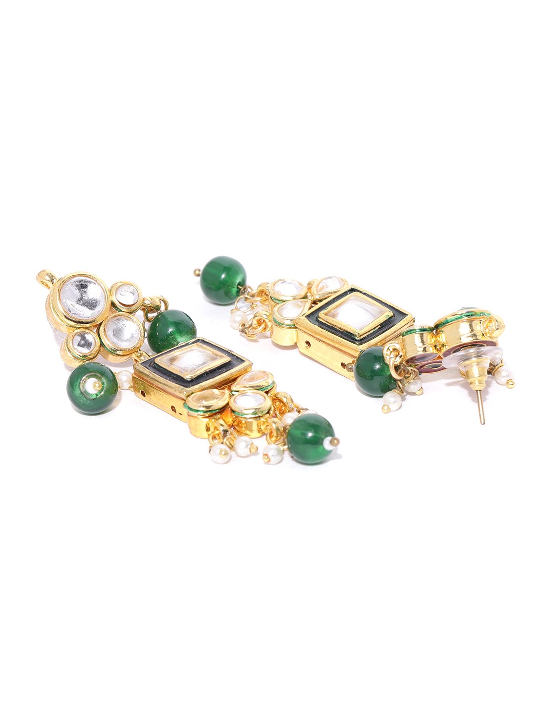 Green Kundan & Beaded Necklace Set
