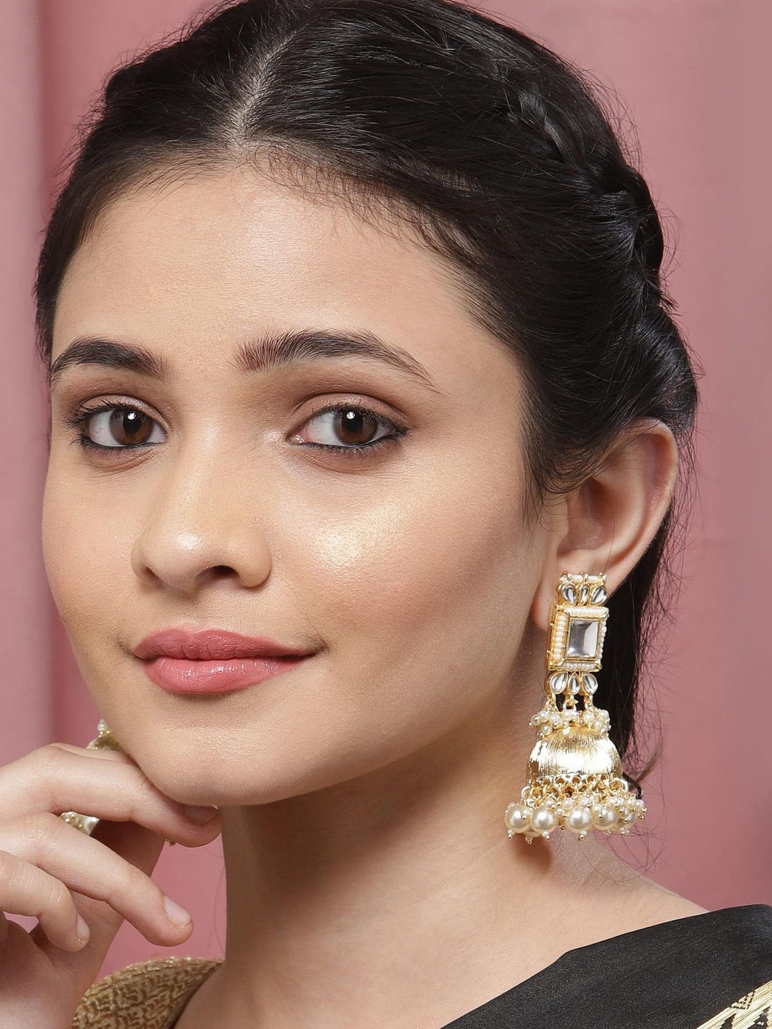 Kundan Dome Shaped Jhumki