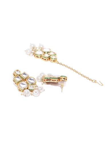 Off-White Classic Kundan & Pearl Necklace Set