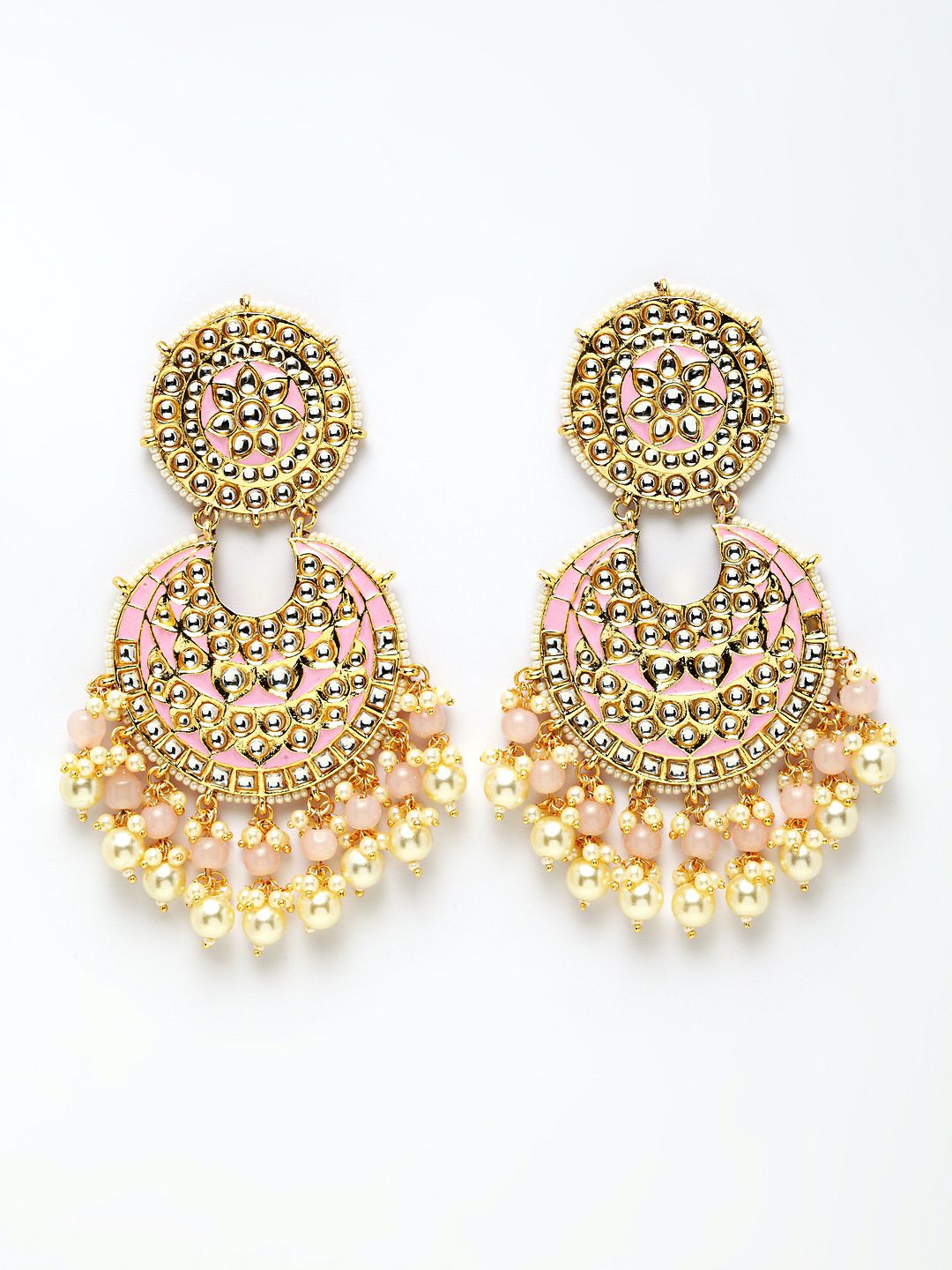 Pink 2025 ethnic earrings