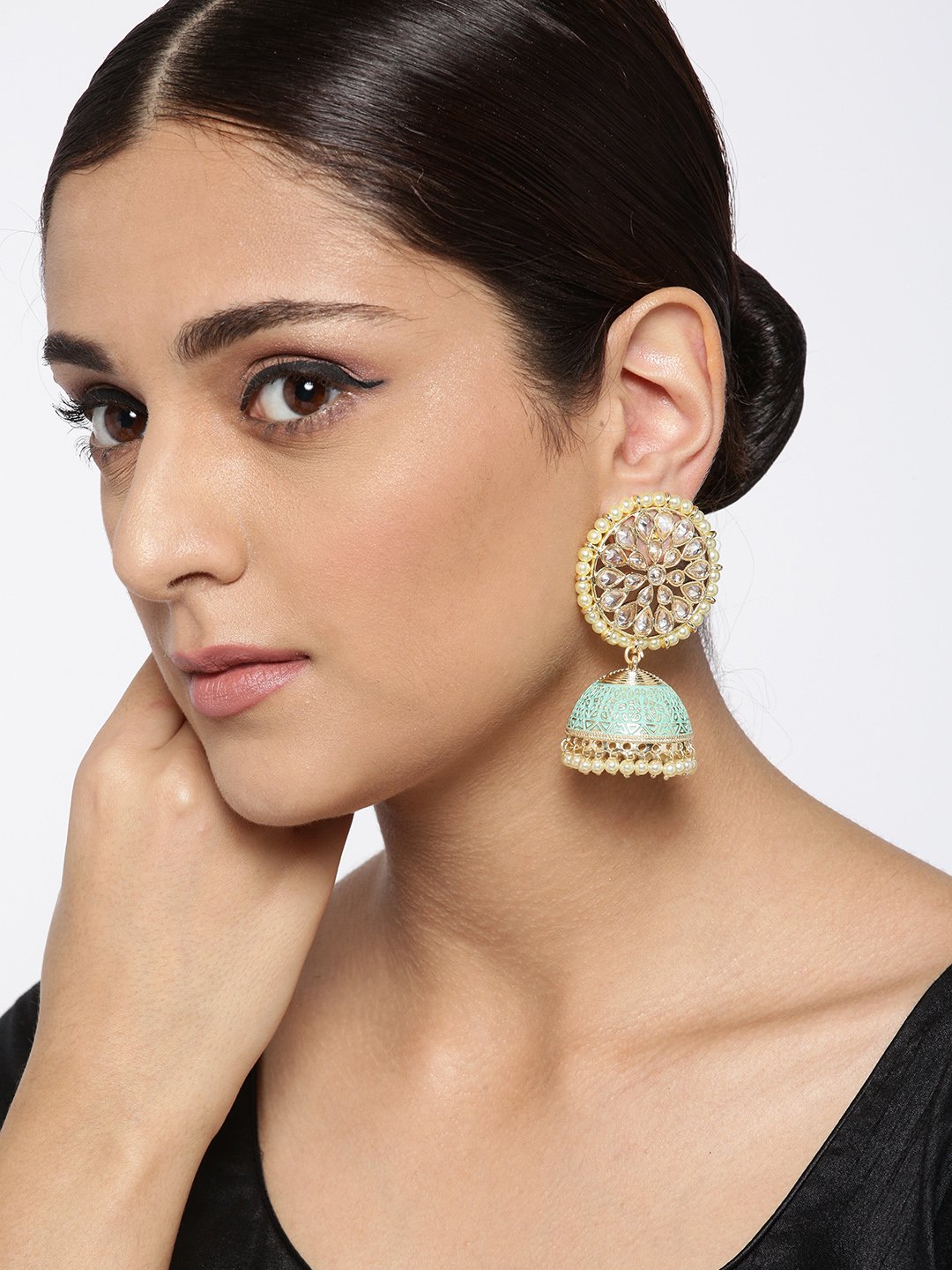 Circular jhumkas deals